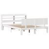 vidaXL Bed Frame with Headboard without Mattress White 135x190 cm Double