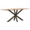 vidaXL Dining Table Leg Spider Shape Black 120x68x(72-73) cm Steel