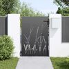 vidaXL Garden Gate with Lock Black 85 x 150 cm Powder-coated steel
