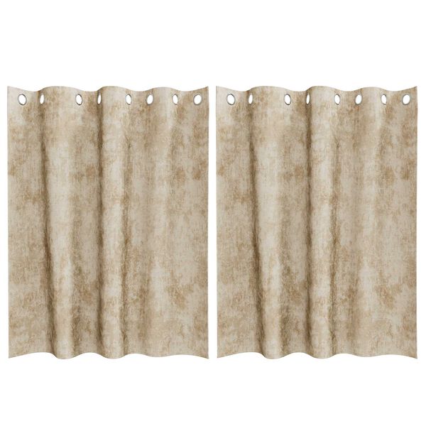 vidaXL Velvet Curtains with Curtains 2 pcs Cream 140 x 140 cm Velvet