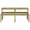 vidaXL Picnic Table 160x134x75 cm Impregnated Wood Pine