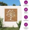 vidaXL Garden Wall Decoration 55x55 cm Corten Steel Tree Design