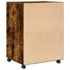 vidaXL Rolling Cabinet Smoked Oak 60x48x81 cm Engineered Wood