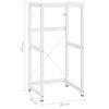 vidaXL Bathroom Washbasin Frame White 40x38x83 cm Iron