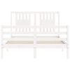 vidaXL Bed Frame without Mattress White 120x200 cm Solid Wood
