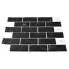 vidaXL Subway Tile 50 pcs Black Marble 30.5 x 30.5 cm