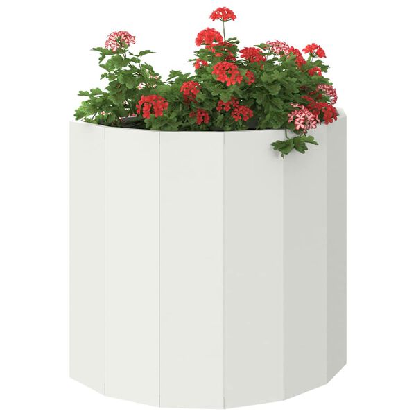 vidaXL Planter White 60 x 30 x 50 cm Steel