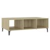 vidaXL Coffee Table White and Sonoma Oak 103.5x60x35 cm Engineered Wood