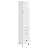vidaXL Cabinet Set 2 pcs High Gloss White 34.5 x 34.5 x 90 cm