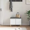 vidaXL Hall Bench with Cushion with Storage White 60 x 38 x 46 cm
