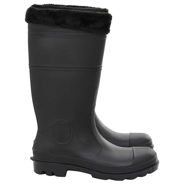 vidaXL Rian Boots with Removable Socks Black Size 44 PVC