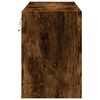 vidaXL TV Wall Cabinet with LED Lights Smoked Oak 80x31x45 cm