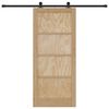 vidaXL Sliding Door ORKDAL Brown 86 x 198.5 cm Solid Pine Wood
