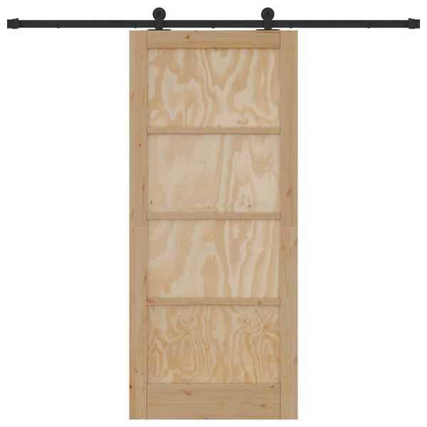 vidaXL Sliding Door ORKDAL Brown 86 x 198.5 cm Solid Pine Wood