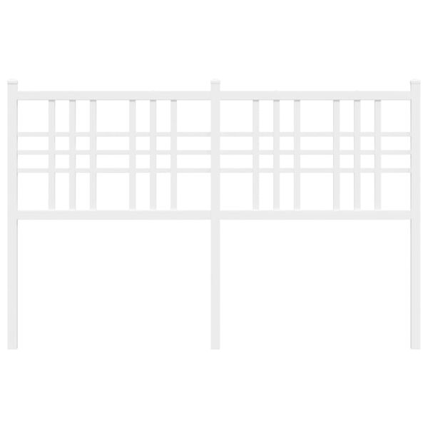 vidaXL Metal Headboard White 137cm