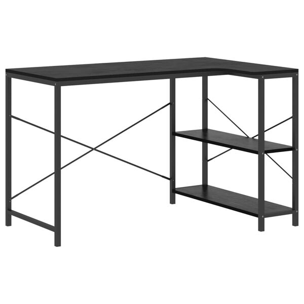 vidaXL Computer Desk Black 110x72x70 cm Engineered Wood