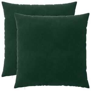 vidaXL Cushion with Pillow HEERLEN 2 pcs Dark Green Velvet
