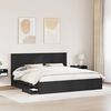 vidaXL Bed Frame with Drawer Black 200 x 200 cm Engineer Wood