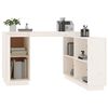 vidaXL Desk White 110x50x75 cm Solid Wood Pine