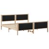 vidaXL Bed Frame with Headboard Black 180 x 200 cm Fabric