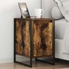 vidaXL Bedside Table Smoke Oak 39.5 x 30 x 50 cm Engineered Wood