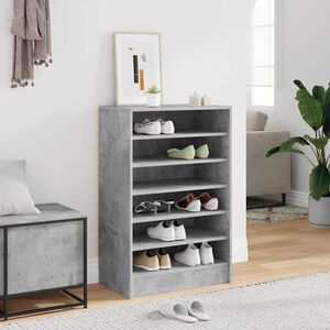 vidaXL Shoe cabinets 60 x 35 x 92 cm Concrete Grey 7 shelves