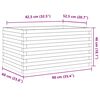 vidaXL Garden Planter 90x60x46 cm Solid Wood Pine