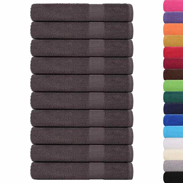 vidaXL Towels "FROGN" 10 pcs Anthracite 100x200 cm 360 gsm