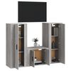 vidaXL 3 Piece TV Cabinet Set Grey Sonoma Engineered Wood