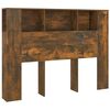 vidaXL Headboard Cabinet Smoked Oak 140x18,5x104,5 cm