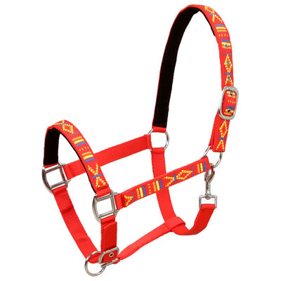 vidaXL Head Collars 2 pcs for Horse Nylon Size Pony Red