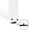 vidaXL Coffee Table Legs U-Shaped 2 pcs White 28x(42-43) cm Steel