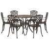 vidaXL Garden Dining Set 7 pcs Bronze Aluminium