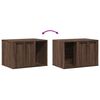 vidaXL Cat Litter Box Enclosure Brown Oak 60x40x40 cm Engineered Wood