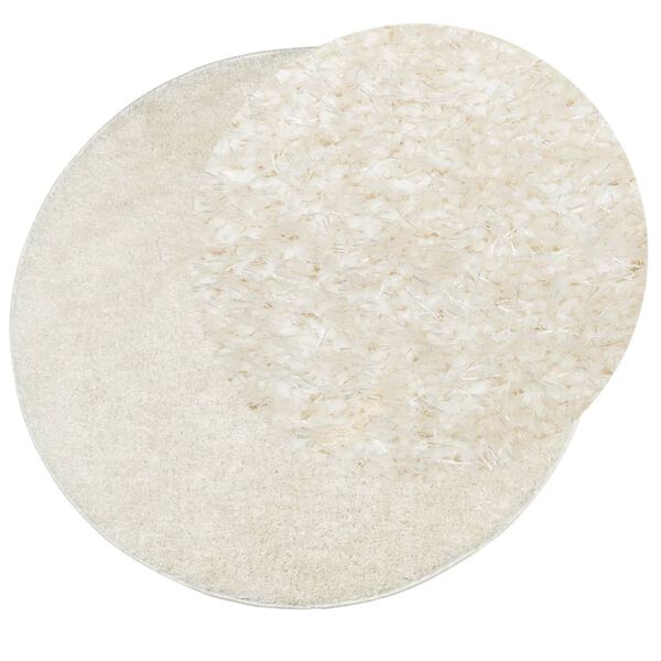 vidaXL Rug ISTAN High Pile Shiny Look Cream &Oslash; 80 cm