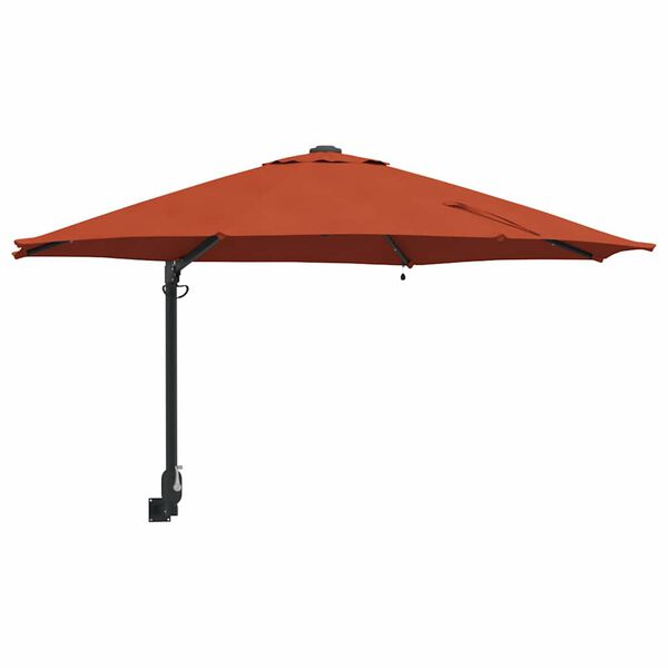 vidaXL Garden Parasol Manual Terracotta 248 x 248 x 148 cm