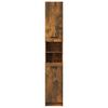 vidaXL Bathroom Cabinet Smoked Oak 32x34x188.5 cm Engineered Wood
