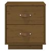 vidaXL Bedside Cabinet Honey Brown 40x34x45 cm Solid Wood Pine