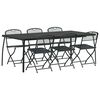 vidaXL Outdoor Furniture Set Folding 7 pcs Anthracite Iron and Steel