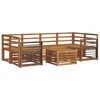 vidaXL Outdoor Sofa Set 7 pcs Natural Solid Acacia Wood