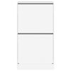 vidaXL Shoe Cabinet with 2 Flip-Drawers White 60x42x108 cm