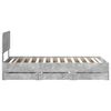 vidaXL Bed Frame Concrete Grey 100 x 200 cm Engineered Wood