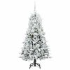 vidaXL Artificial Hinged Christmas Tree White 150 cm PE and PVC
