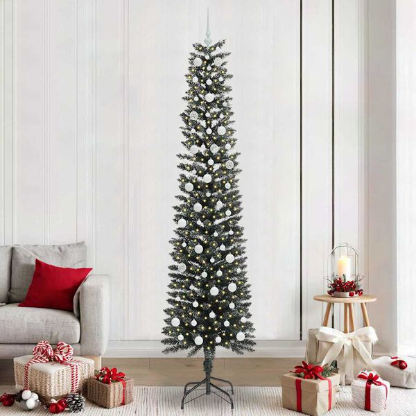 vidaXL Artificial Christmas Tree with 300 LEDs with Stand Green 240 cm
