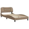 vidaXL Bed Frame with LED without Mattress "Hvar" Cappuccino 100x200 cm