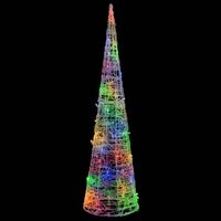 vidaXL Acrylic Decorative Pyramid LED Light Cone Colourful 90 cm