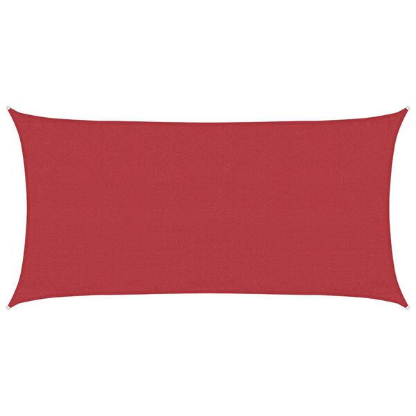 vidaXL Sunshade Sail 160 g/m&sup2; Red 3x6 m HDPE