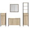 vidaXL Bathroom Furniture Set with Drawer Sonoma Oak Engineered Wood