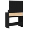 vidaXL Dressing Table Black Oak 80 x 41 x 134.5 cm Engineered Wood