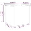 vidaXL Outdoor Storage Box White 55 x 50.5 x 50 cm Steel